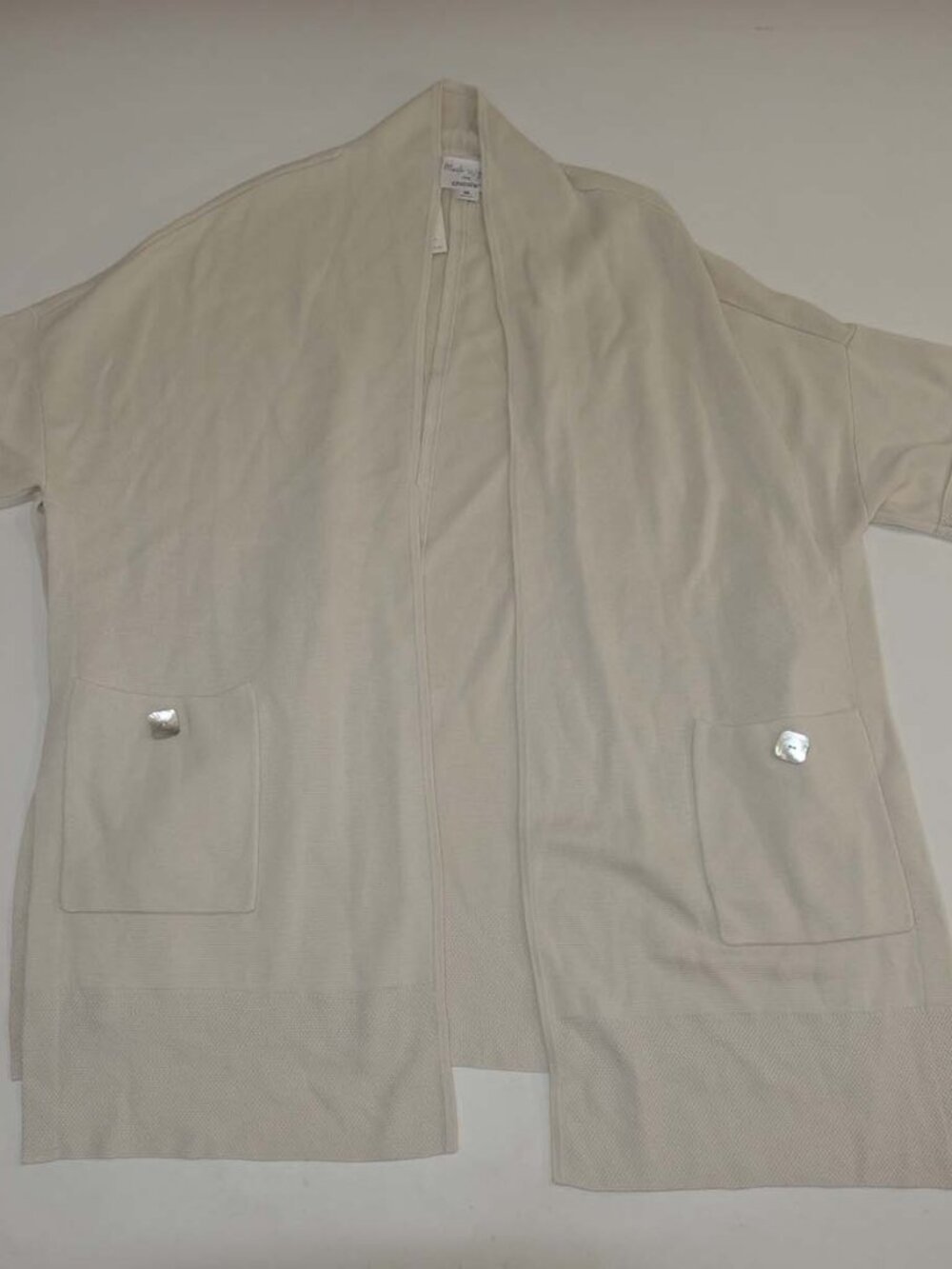 Marla Wynne for Chico's Women's Kimono Sweater Size XS NWT 3/4 Sleeves Beige